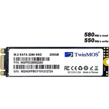 Twınmos 256GB 580/550MB/S  M.2 2280 Sata 3.0 SSD NGFFEGBM2280