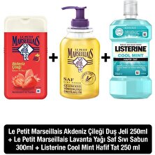 Le Petit Marseillais Lavanta Yağı Sıvı Sabun+ Akdeniz Çileği Duş Jeli +Listerine Cool Mint Hafif Tat
