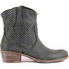 Sail Lakers - Haki Eskitmeli Deri Fermuarsız Kadın Yaz Botu