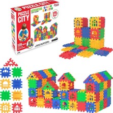 Dede 3703 Puzzle City 128 Parça, Çok Renkli