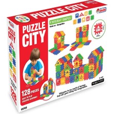 Dede 3703 Puzzle City 128 Parça, Çok Renkli