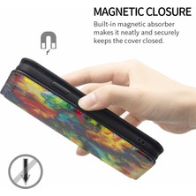 Yihang Boutique Motorola Moto G71 Için Coque-C2 Deri Kartı Tutucu Manyetik Kapak Telefon Kılıfı - Sarı (Yurt Dışından)