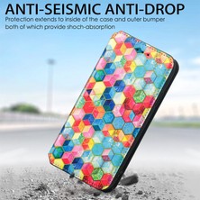 Yihang Boutique Samsung Galaxy A03 Için Coque-C7 Deri Kartı Tutucu Manyetik Kapak Telefon Kılıfı - Çok Renkli (Yurt Dışından)
