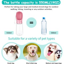 550ML Pet Su Şişesi, Yürüyüş Için Taşınabilir Pet Su Şişesi Sızdırmaz Yavru Köpek Su Sebili Açık, Seyahat B Için