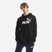 Puma Ess Big Logo Hoodie - Erkek Siyah Kapüşonlu Sweatshirt - 586688 01