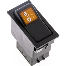Allestock Universal Çift Çeker Düğmesi Anahtarı 6 Pin Rocker Switch - Ampullü 12V