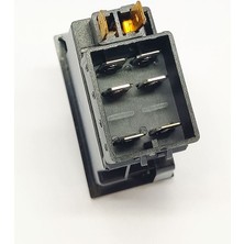 Allestock Universal Fan Düğmesi Anahtarı 6 Pin Rocker Switch - Ampullü 12V