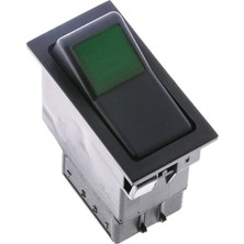 Allestock Universal Yeşil Lensli Anahtar Düğme 3 Pin Rocker Switch - Ampullü 24V