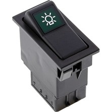 Allestock Universal Ana Işık Düğmesi Anahtarı 5 Pin Rocker Switch - Ampullü 12V