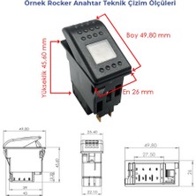 Allestock Universal Döner Uyarı Işığı Tepe Lamba Düğmesi Anahtarı 2 Pin Rocker Switch Buton - Ampullü 12V