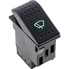 Allestock Universal Silecek Düğmesi Anahtarı 4 Pin Rocker Switch Buton - Ampullü 24V