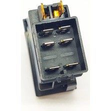 Allestock Universal Pto 5 Dakika Yardımcı Kuvvet Düğmesi Anahtarı 6 Pin Rocker Switch Buton - Ampullü 24V