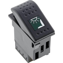Allestock Universal Sürücü Koltuğu Aydınlatma Lamba Düğmesi Anahtarı 2 Pin Rocker Switch Buton - Ampullü 12V