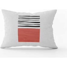 Cango Home Kahverengi Modern Soyut Desenli Dijital Baskılı Kırlent Yastık Kılıfı  CGH708-3550 Çift Tarafı Baskılı