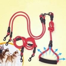 Pet Trackıng Halı Dönüşüm Köpek Kolay Kolu Kolu Ile Ilgili 2 Köpekler Için 1 Leash | Tasmalar (Kırmızı)(Yurt Dışından)