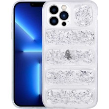 Case 4U Apple iPhone 12 Pro Max Kılıf Kamera Korumalı Simli Airbag Dalga Kapak Gümüş
