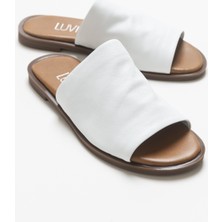 Luvi Clau Beyaz Kadın Deri Terlik