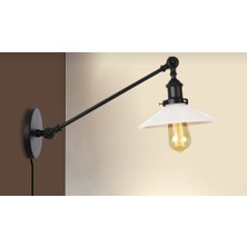 Mylights Kablolu Ahanatarlı Fişli Duvar Aplik  Okuma Lambası Aplik