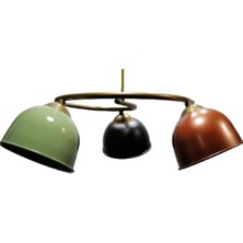 Mylights  Renkli Metal Sarkıt Avize  Üçlü Avize