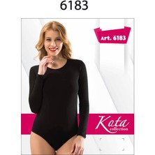 Kota Bisiklet Yaka Bayan Uzun Kollu Çıtçıtlı Body Kota 6183