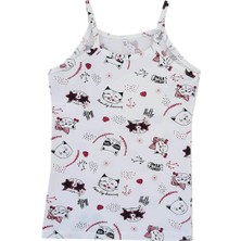 Tutku 3'lü Paket Elastan Desenli Emprime Ip Askı Kız Çocuk Atlet