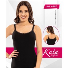 Kota Likralı Penye Bayan Dantel Askılı Atlet Kota 6307