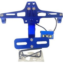 CSR Universal Katlanır Motosiklet Plakalık Metal Mavi