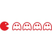 Quart Aksesuar Pacman Oto Cam Sticker Araba Sticker