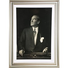 Tuvalist Sanat Eserleri Gümüş Renkli Çerçeveli Tablo