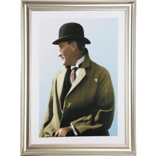 Tuvalist Sanat Eserleri Gümüş Renkli Çerçeveli Tablo