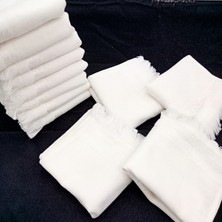 AY Home  Etamin Işleme Mutfak Havlu Seti 12 Adet Krem 50 x 30 cm
