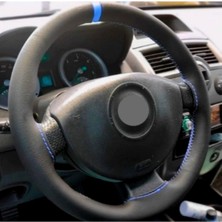 Gürler Oto Kılıf ve Aksesuar Dikmeli Direksiyon Kılıfı Soft Mavi Yüzüklü