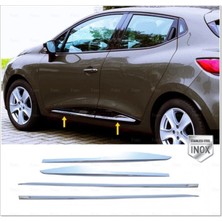 ZNZ Oto Aksesuar Renault Clio 4 Hb Krom Yan Kapı Çıtası 4 Kapı 2012-2018 Arası Paslanmaz Çelik