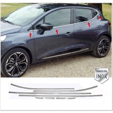 ZNZ Oto Aksesuar Renault Clio 4 Hb Krom Cam Çıtası 8 Prç. 2012 ve Üzeri Paslanmaz Çelik