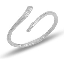 Söğütlü Silver Gümüş Rodyumlu Üstten Ayarlamalı Ince Yüzük