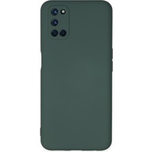 Bilişim Aksesuar  Oppo A52 Kılıf Nano Içi Kadife  Silikon - Koyu Yeşil