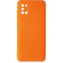 Bilişim Aksesuar  Samsung Galaxy A31 Kılıf Nano Içi Kadife  Silikon - Turuncu