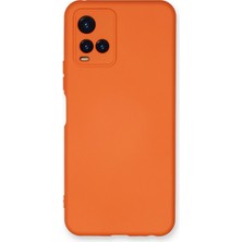 Bilişim Aksesuar  Vivo Y33S Kılıf Nano Içi Kadife  Silikon - Turuncu