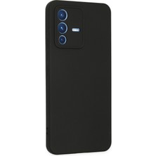 Bilişim Aksesuar  Vivo V23 5g Kılıf Nano Içi Kadife  Silikon - Siyah