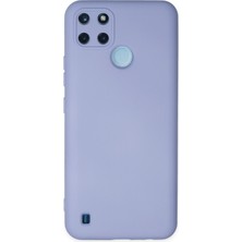 Happycase Realme C21Y Kılıf Nano Içi Kadife  Silikon - Lila