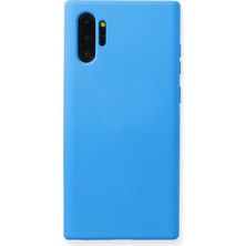 Bilişim Aksesuar  Samsung Galaxy Note 10 Plus Kılıf Nano Içi Kadife  Silikon - Mavi