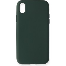 Casetify  Apple iPhone Xr Kılıf Nano Içi Kadife  Silikon - Koyu Yeşil