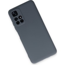 Bilişim Aksesuar  Xiaomi Redmi Note 11T Kılıf Nano Içi Kadife  Silikon - Gri