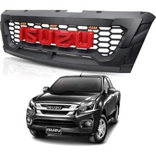 4X4 Teknocity Isuzu Dmax Ön Panjur Ledli 2017 ve Sonrası Kırmızı Yazılı