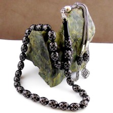 Tesbih Rüyası Gümüş Işlemeli Gürcistan Oltu Tesbihi