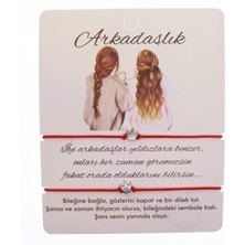 X-lady Accessories Gümüş Renk Kırmızı Ip Taç Arkadaş  Bilekliği - 1605