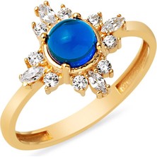 Bilezikci Blue Sky 14 Ayar Altın Yüzük