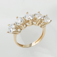 Bilezikci Sirius 14 Ayar Beştaş Altın Yüzük