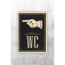 Karbonsoft Wc Tuvalet Tabelası Parmak Işareti Ile Yönlendirme Tabelası
