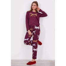 Arnetta Grateful Mor Kadın Uzun Kol Pijama Takım